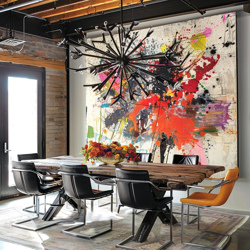 Mixing Textures: Use Abstract Art to Complement Furniture and Fabrics in Interior Design